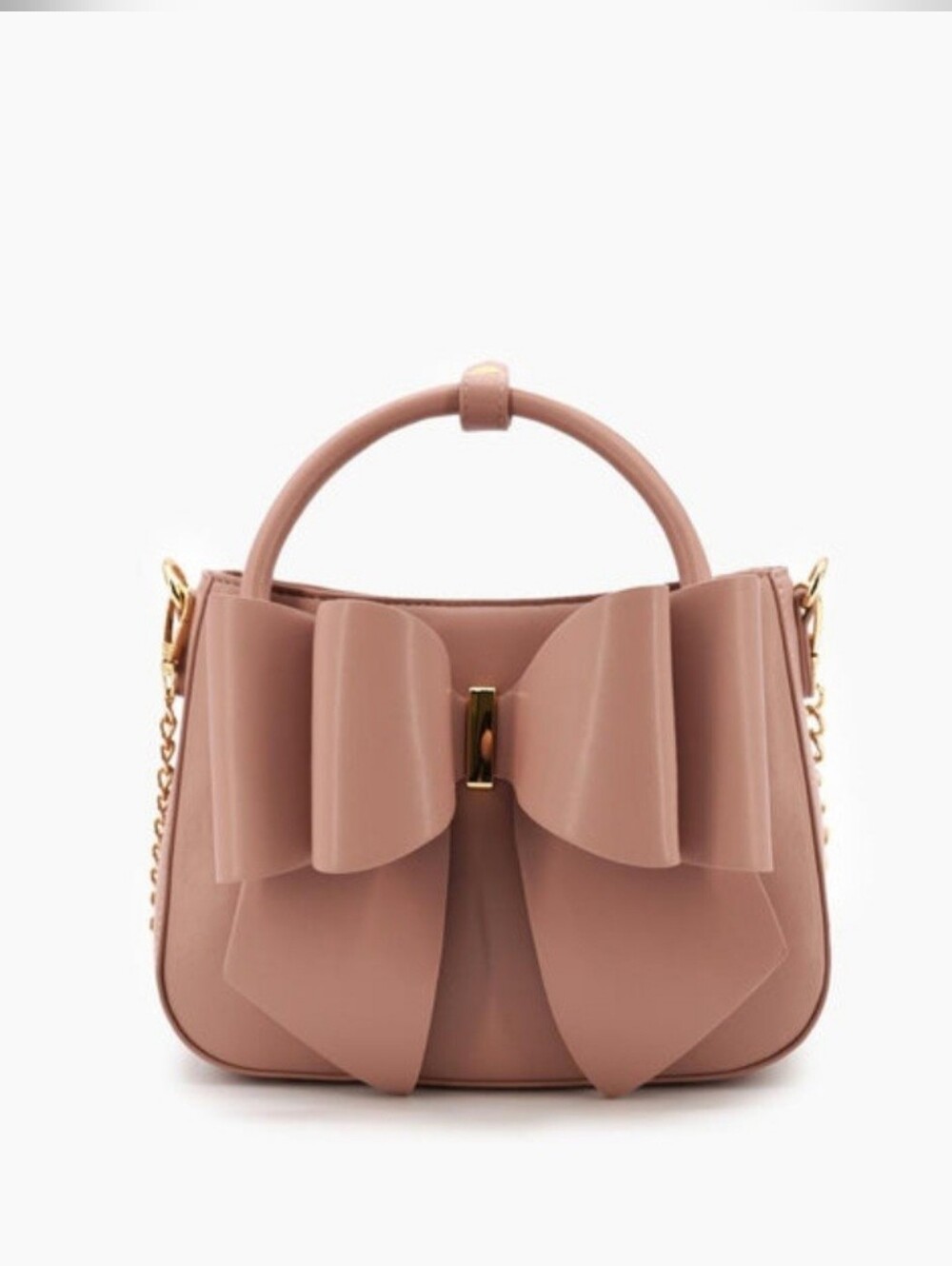 Women's Madeline Bow Vegan Crossbody in Mauve by Like Dreams - Picture 2 of 7